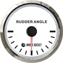 Указатель положения руля (Аксиометр) 52 мм белый/нерж (RA00192WSMR)